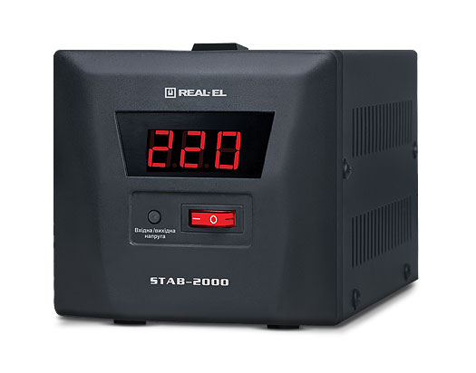 Стабілізатор напруги мережі  REAL-EL STAB-2000