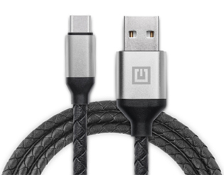 REAL-EL Premium USB A - Type C Leather