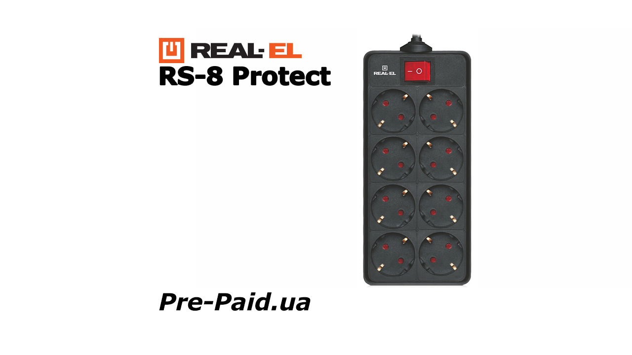 Обзор сетевого фильтра REAL-EL RS-8 Protect