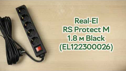 Распаковка Real-El RS Protect M 1.8 м Black