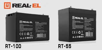 Аккумуляторные батареи REAL-EL RT-55 и REAL-EL RT-100