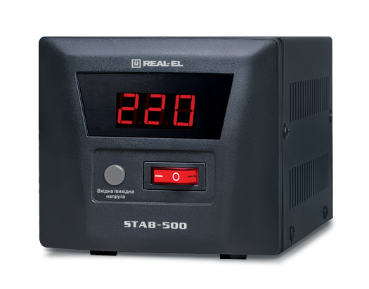 Стабілізатор напруги мережі  REAL-EL STAB-500
