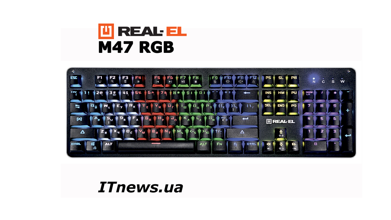 Механическая игровая клавиатура REAL-EL M47 RGB