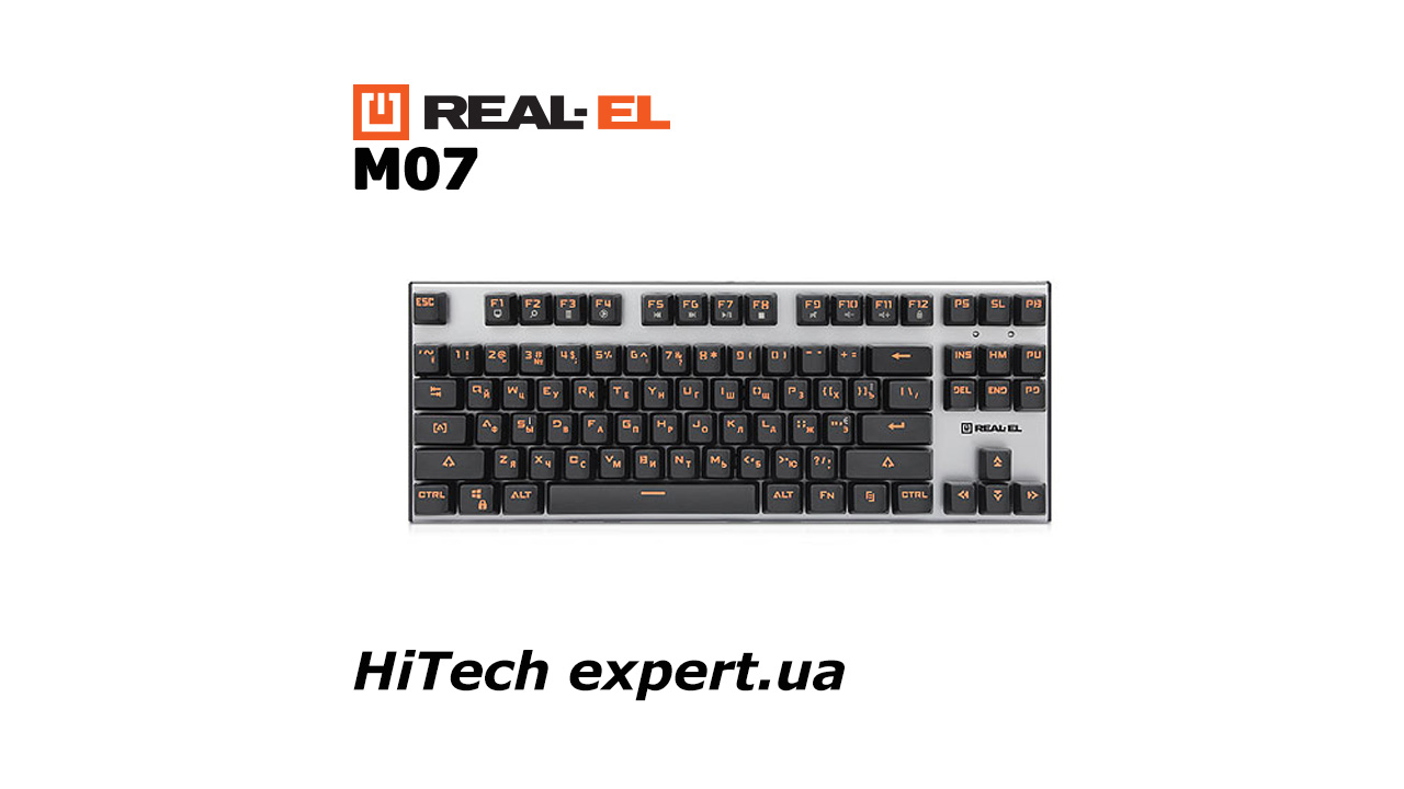 REAL-EL M07 - компактна механічна клавіатура за недорого