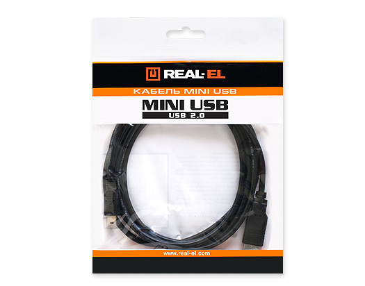 Кабель REAL-EL USB 2.0 Am-miniB